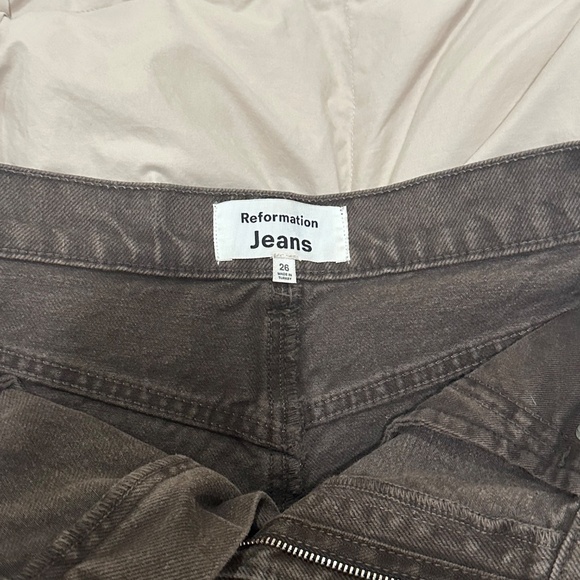 Reformation Tazz Maxi Denim Skirt in Brown 🤎 - Picture 4 of 5